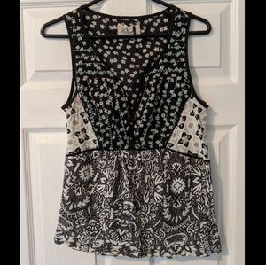 Anthropologie Sleeves Floral Top